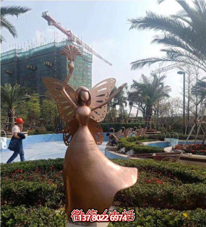 玻璃鋼景區(qū)雕塑，夢(mèng)幻般的仙子、公主、天使、精靈、蝴蝶、小人像