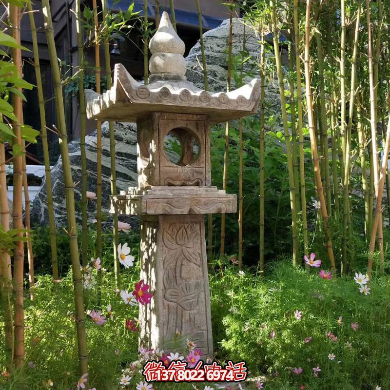 華麗的青石燈籠，點(diǎn)綴你的園林
