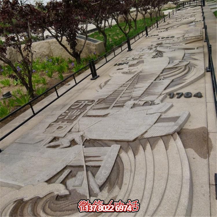 大理石浮雕壁畫，點(diǎn)綴景區(qū)廣場(chǎng)裝飾