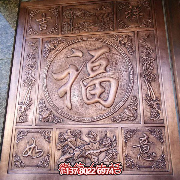 精美銅雕壁畫，打造精致的園林庭院室內裝飾