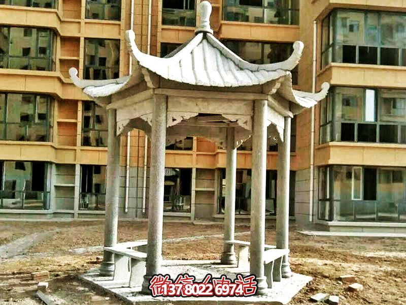 仿古建筑涼亭，為小區、公園、草坪提供休息雕塑美化