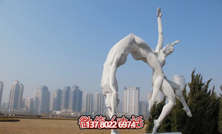 花園創意不銹鋼運動體操雕塑 花園創意不銹鋼運動體操雕塑