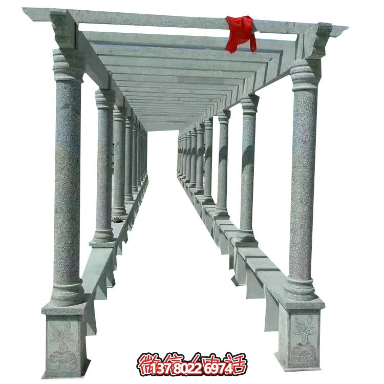 花崗巖石柱長(zhǎng)廊花架園林戶外擺放涼亭 花崗巖石柱長(zhǎng)廊花架園林戶外擺放涼亭