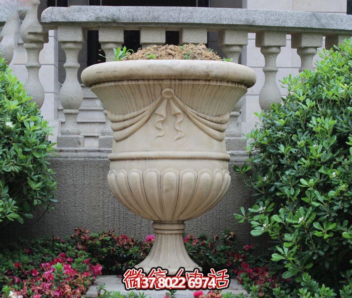 別墅公園景觀歐式石雕花盆雕塑 別墅公園景觀歐式石雕花盆雕塑