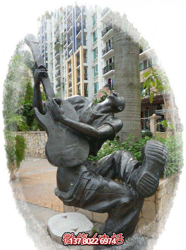 小區(qū)彈吉他的抽象人物景觀雕塑彈雕塑 小區(qū)彈吉他的抽象人物景觀雕塑彈雕塑