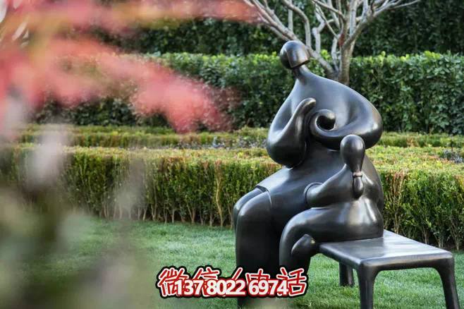 公園玻璃鋼銅雕坐著長(zhǎng)椅上的人物雕塑