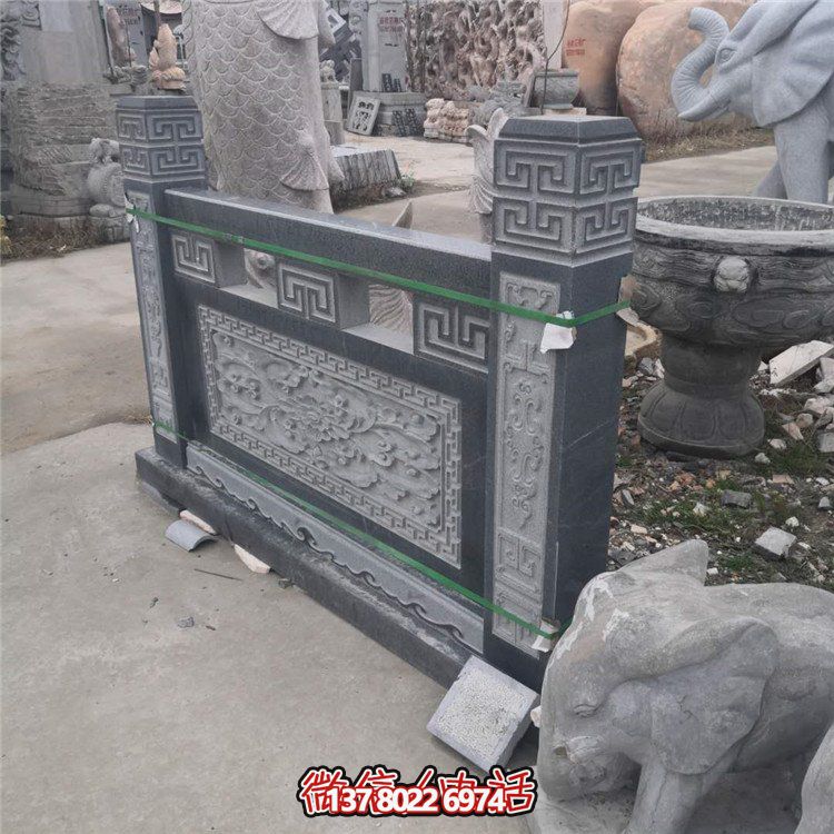 景點寺廟裝飾青石雕刻祥云仿古建筑防護(hù)欄板