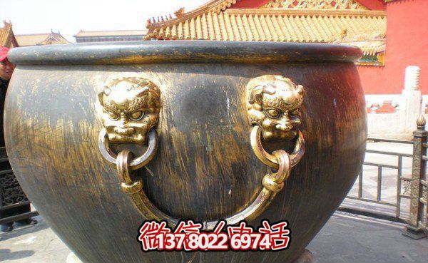 寺廟大型擺件水缸銅雕狴犴缸雕塑 寺廟大型擺件水缸銅雕狴犴缸雕塑