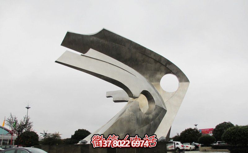 景區(qū)兩只簡(jiǎn)約抽象不銹鋼魚(yú)雕塑 景區(qū)兩只簡(jiǎn)約抽象不銹鋼魚(yú)雕塑