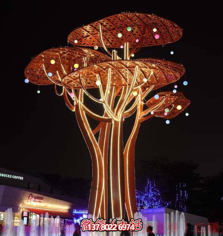 不銹鋼大樹雕塑--幻彩靈樹