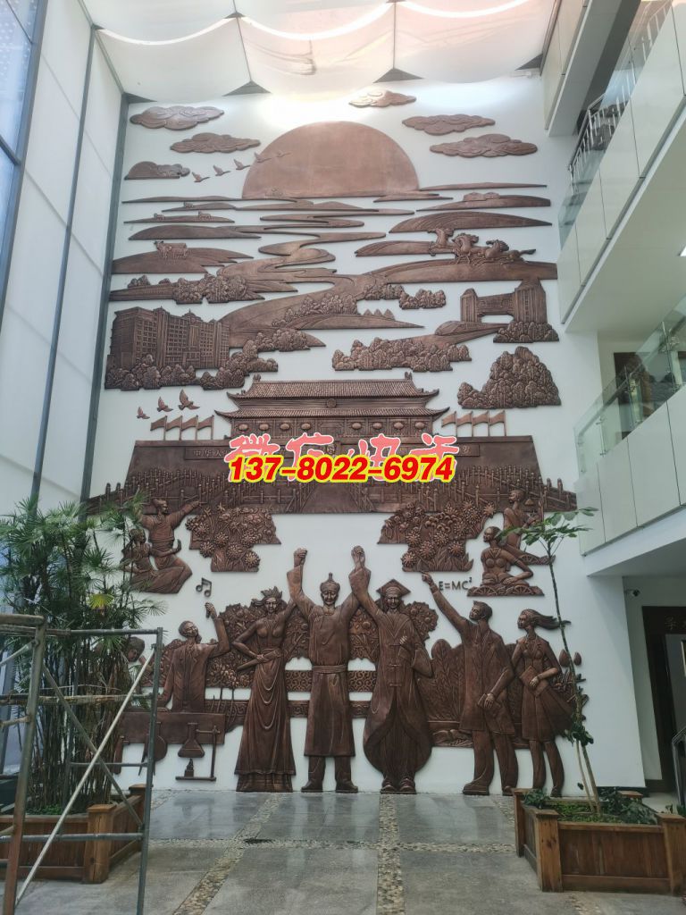 《山河筑夢?同心共輝》—— 民族奮進與家國榮光的銅浮雕長卷